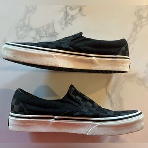 Vans Black Checkered Slip-On Sneakers